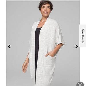 Soma Fleece Cocoon Wrap Ivory Space Dye L/XL